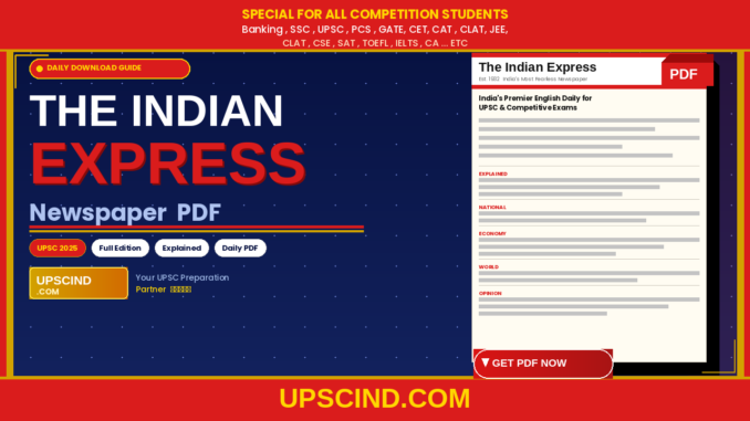The Indian Express Newspaper PDF