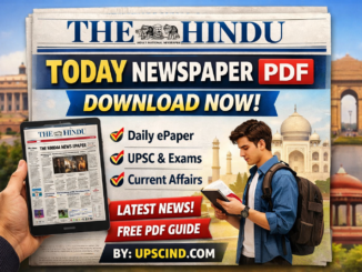 The Hindu Today Newspaper PDF