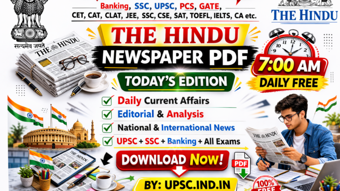 the hindu newspaper pdf