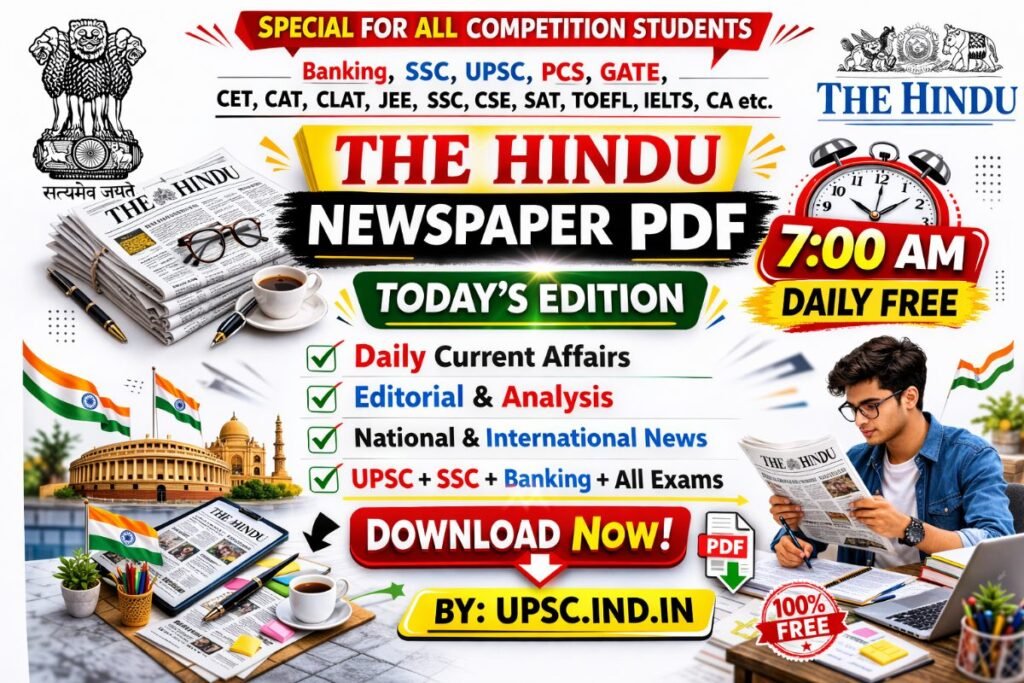 the hindu newspaper pdf