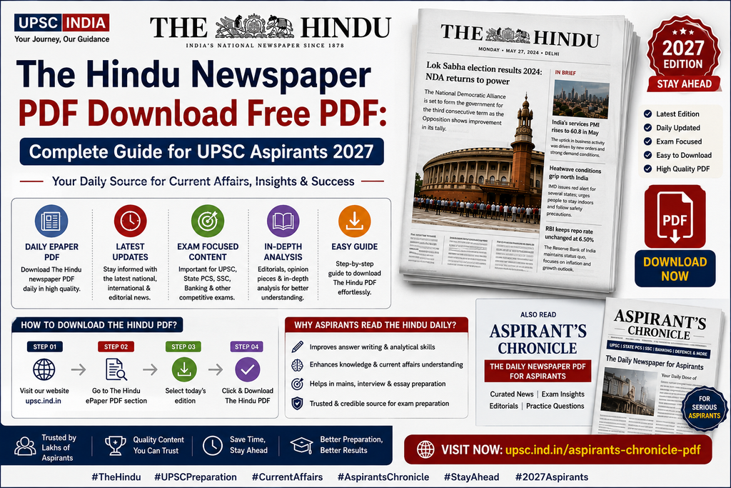 The Hindu Newspaper PDF Download Free PDF